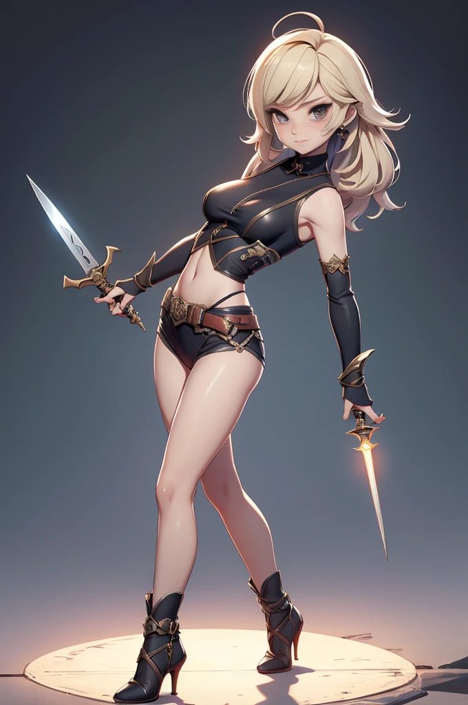 (((urban game wear))), ((( black blue and yellow suit ))), (((Bandaged body))), ((high collar)), (((corpo fitness))), (((best qualityer: 1.4))), (Unbeatable masterpiece), (hiper HD),(CG 8k hyper-realistic), (((brave face))), (((??????? small))), (((hyper feminine))), sexly girl, sucubus,（(long curly hair)), ((( sculptural body ))), (((1 girl))), 15 year old cyber girl with perfect body,,Beautiful and well-groomed face,muscular body:1.2,solid color detailed jacket, (Head to thigh photos)， complex outfit with graphic flames, (((standing alone))), violent brat, (((14歳))), sexly, pose de atitude, Create a cool character for a gacha game based on the game Zenless Zone Zero, female character in devil clothes in warm colors, S-level fire elemental character, devil horns and tail, beautiful and cute face, nymph body, lolly, haughty, devilish smile, wielding a serrated sword, pose de atitude, aggressive movements, Shark teeth, fully body