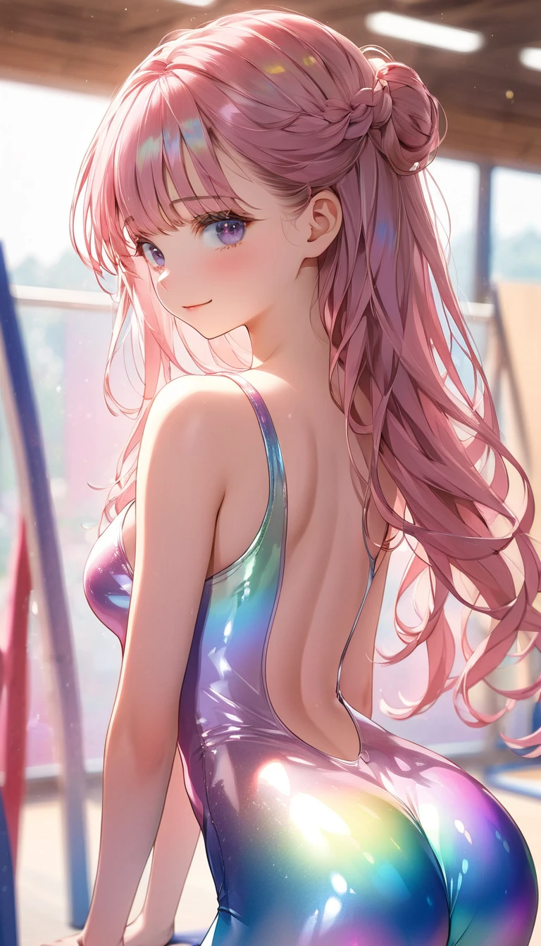 (8K, ​masterpiece, Best Quality, ultra-detailliert, Professional Lighting, Perfect Anatomy, anime colours), Dynamic Angle, from side,
break;
24 years old beautiful 1 female, Japanese, Large breasts, (completely nude:1.5), (floral print naked apron:1.5), bare head, Bare arms, Bare legs, Curve, pale skin, gleaming skin, light pink hair, Long hair, side locks, (Single braid:1.3), Straight hair, (embarrassed:1.5), Blue eyes, tareme, (upward-eyed),
break;
(wash laundry by hand:1.5), to stand, Looking to the side,
break;
 (Hang the laundry out to dry:1.4), (hanger:1.5), (on balcony:1.2), Sunlight, Blue sky, (fence, 2nd floor), Home background, (Hanging laundry:1.5), (no washing machine), (Laundry basket on the ground)