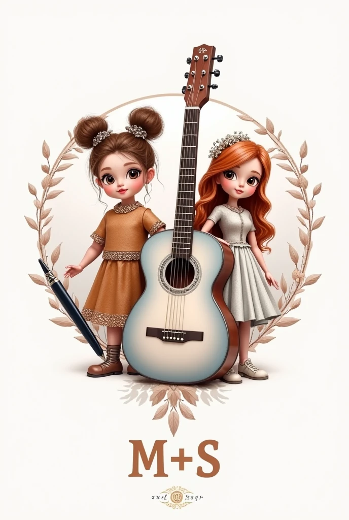 CHILD girl with BIG red hair holding a guitar and a red cup, elegant, taken in early 2020, profile picture, profile picture, with curly red hair.