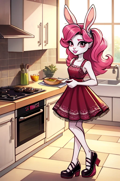 Female furry sara rabbit with Kitchens dinning breakfast dress monster high style by yeiyeiart 