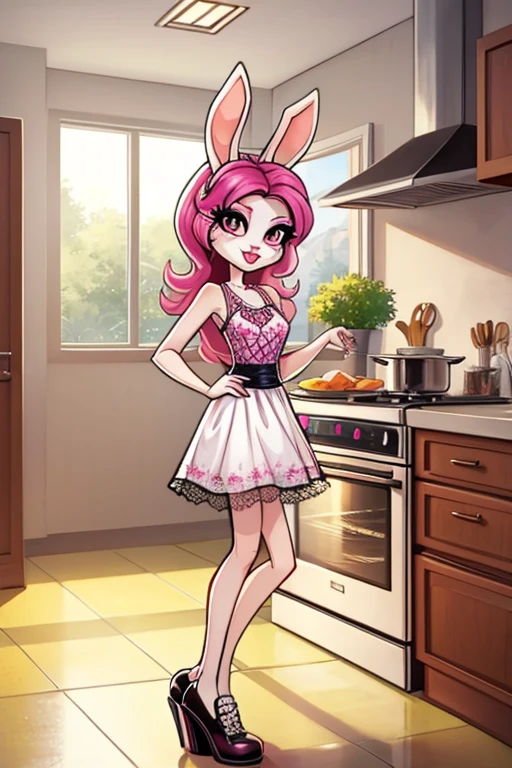 Female furry sara rabbit with Kitchens dinning breakfast dress monster high style by yeiyeiart 