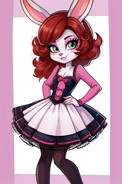 Female furry sara rabbit with Toontown dress monster high style by yeiyeiart 