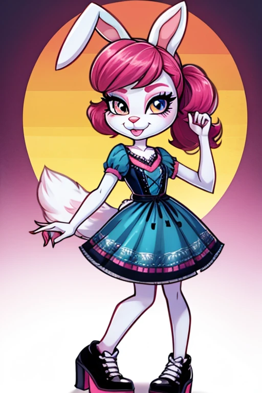 Female furry sara rabbit with Toontown dress monster high style by yeiyeiart 