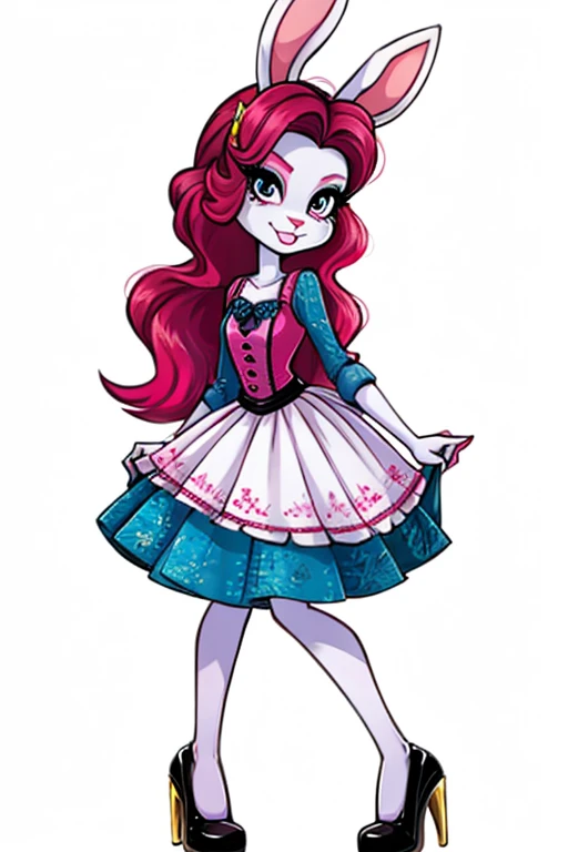 Female furry sara rabbit with Toontown dress monster high style by yeiyeiart 