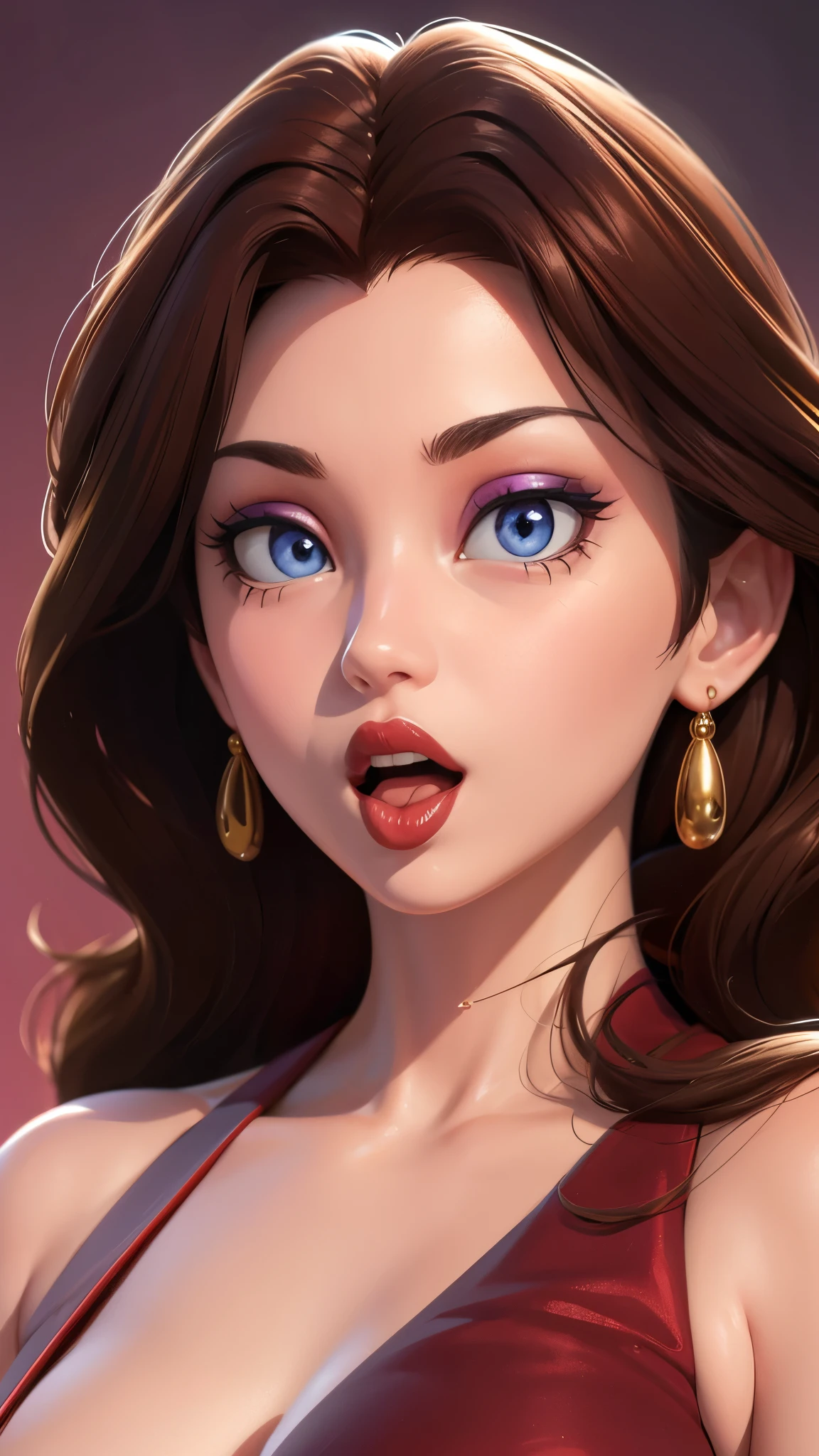 Must Piece, (Solo: 1.1), Perfect Face, (Bright Lighting: 1.2), Beautiful Eyes, Beautifully Detailed Face, Perfect Lighting, Absolutely necessary for the piece, Top Quality, () MILF, () 30 year old woman, red lips, lips, lipstick, red lips, thick lips
8K, high quality, animation, married woman, fair-skinned, beautiful, beautiful face, beautiful, bright, highlights in eyes, sexy, beautiful line drawing.Brown hair color, dark facial make-up, dark purple eyeliner, blue eyes, ((depicting head only)), simple background, open mouth, (tongue out),((tongue in cheek))(Big tits) Large breasts,