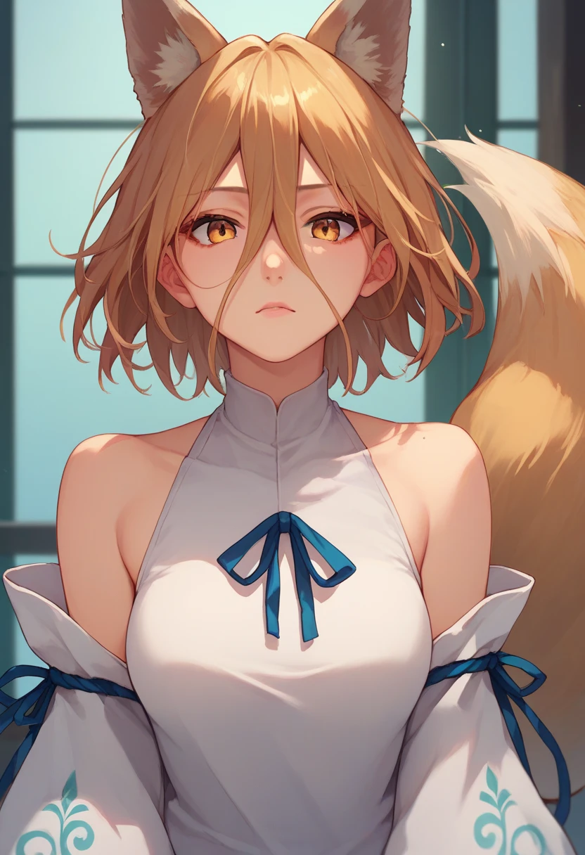 kudamaki tsukasa, animal ears, fox tail