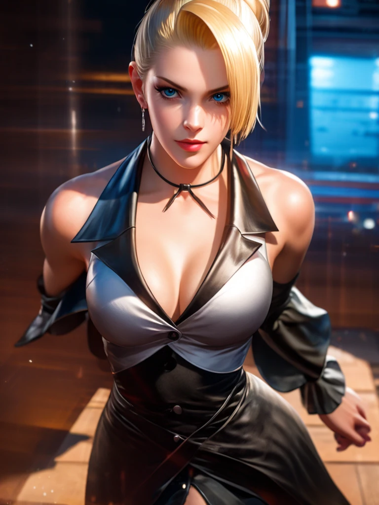 30 year old woman, alone, alone, athletic, sensual, blonde hair tied up with long bangs in front, ultra detailed, digital art, moonlight, cinematic, ultra sharp focus, award-winning photography, perfect contrast, high sharpness, depth of field, ultra detailed photography, global illumination, smooth, ultra high definition, 8k, Unreal Engine 5, ultra sharp focus, award winning photography, Artstation trends,
