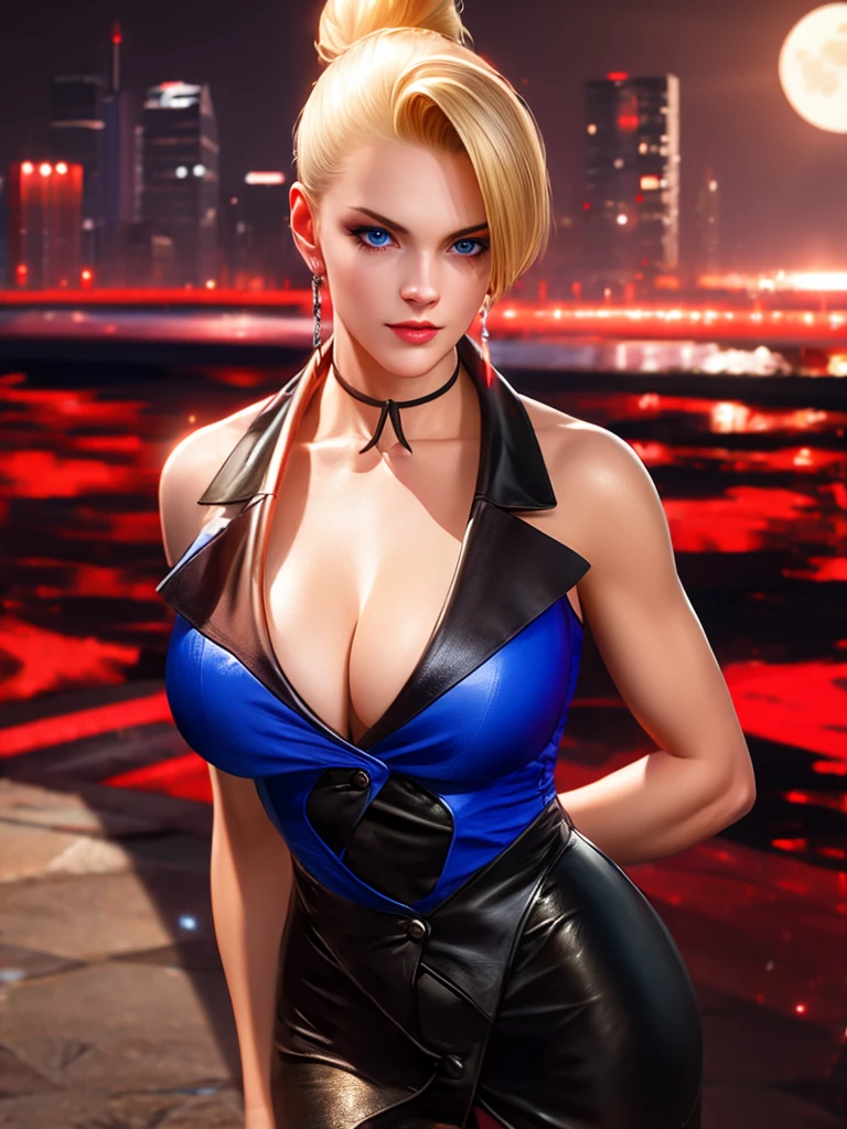 30 year old woman, alone, alone, athletic, sensual, blonde hair tied up with long bangs in front, ultra detailed, digital art, moonlight, cinematic, ultra sharp focus, award-winning photography, perfect contrast, high sharpness, depth of field, ultra detailed photography, global illumination, smooth, ultra high definition, 8k, Unreal Engine 5, ultra sharp focus, award winning photography, Artstation trends,
