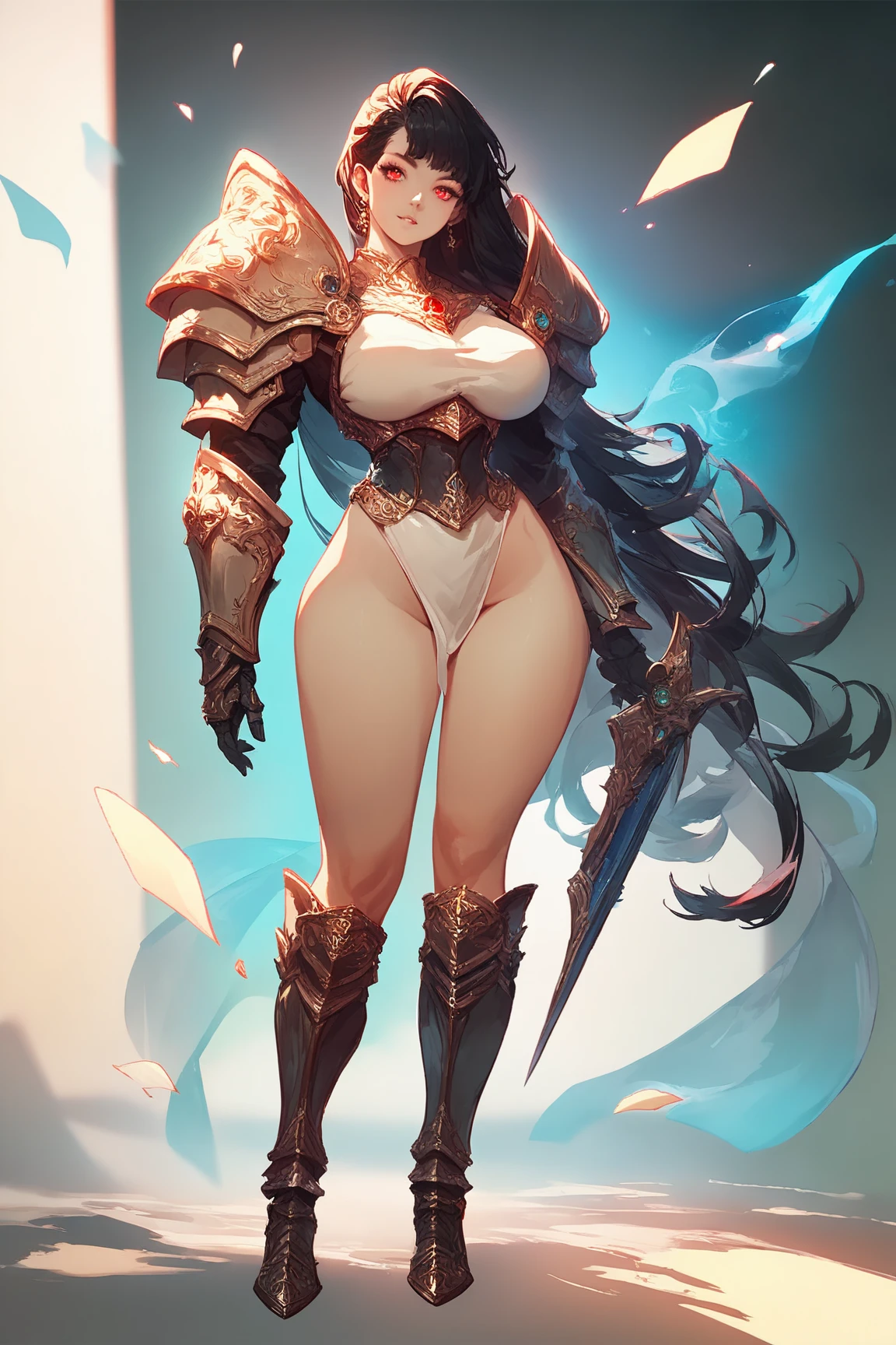 ({masterpiece}},{best quality,},white background,fantasy,full body,Robot body,Middle Ages,,1robot girl,GREAT chest,,Iron skin,Viking badge,sexys,({masterpiece}},{best quality}
