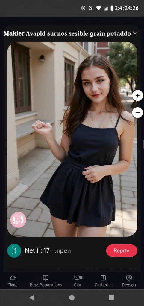 beautiful 14 years old smiling girl, dress, blue eyes, 1m65, 45kg