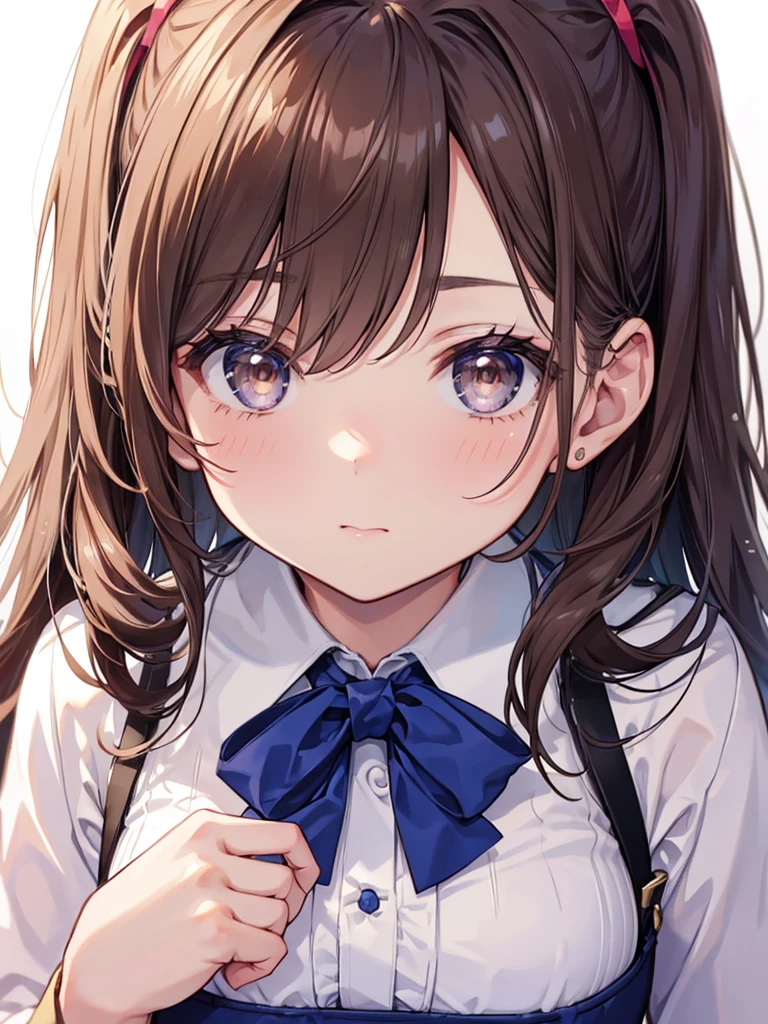 1girl,  small breasts,face close-up,
Hi-Res、masterwork、Chizuru Ichinose、Brown hair、i&#39;m、Female one、outside of house、Detailed background、A detailed eye、（（brown-eyed））,Beautiful and perfect legs, Clean and perfect hands,