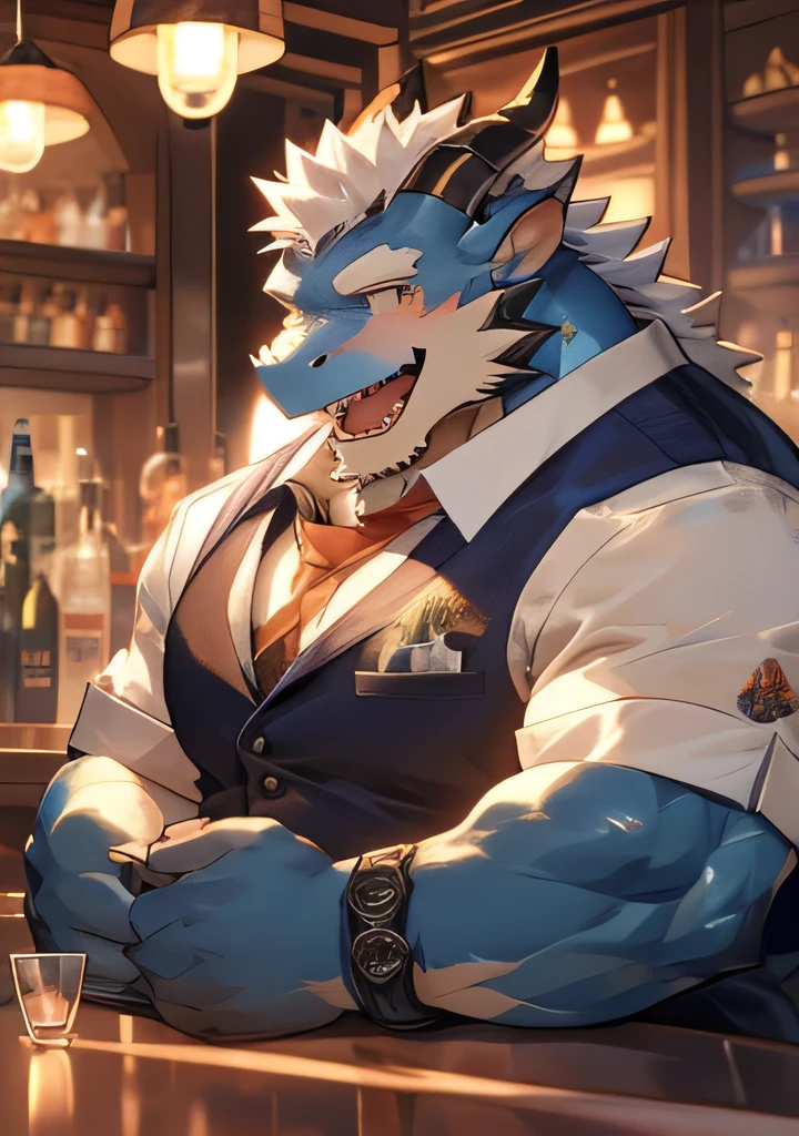 alone ,雄性shark,fish,Dark blue skin,Dark blue phosphorus,stripe,golden eyes,dark sclera,There are scars on the body.,muscular,Emoji teasing,smirk,shark,Strong body,toned body,high,The head cannot be too big or too small,瘦high身材,Inside the bar,Stripper