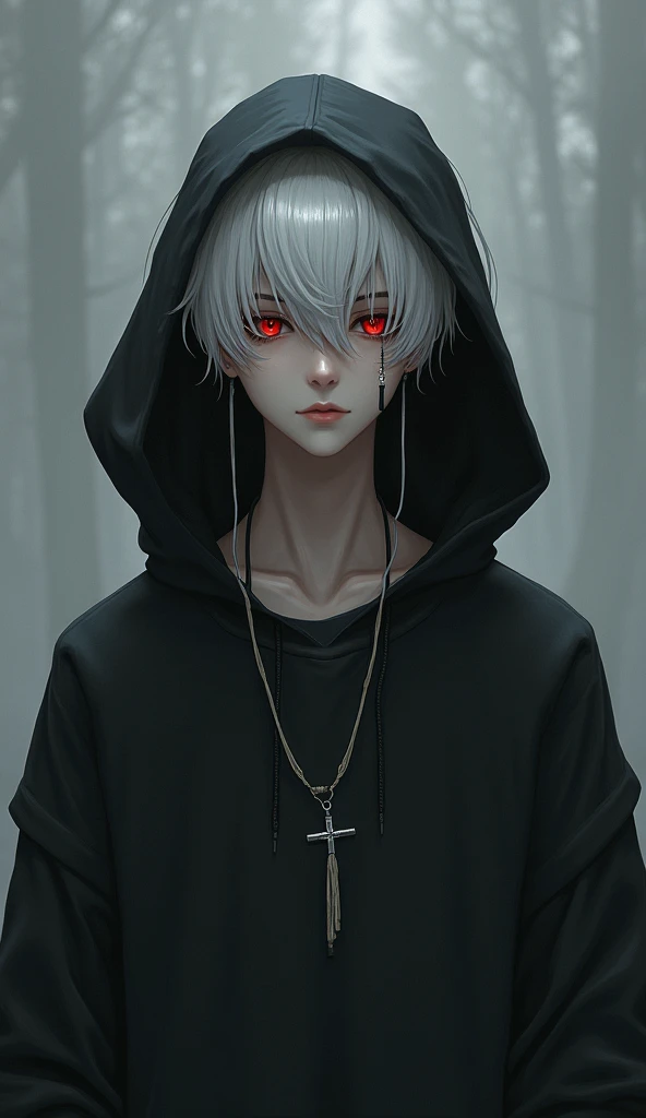 grim reaper, black scythe, absurdres, RAW photo, extremely delicate and beautiful, masterpiece, Best Quality, ultra high resolution, 32k, hyperrealistic, ultra-detailed, detailed description, pale skin, 20 years old, tearful mole, earring, short medium hair, wavy hair, whole body shot,