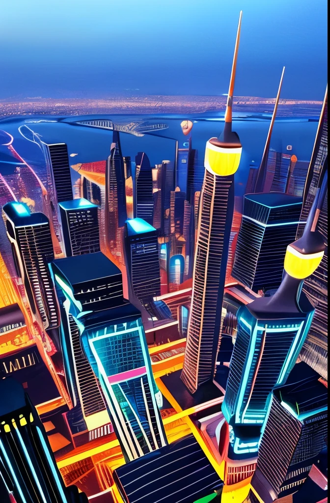 futuristic city with a massive tower and a massive bridge, big and structured valhalla city, ancient sci - fi city, in fantasy sci - fi city, aerial view of a cyberpunk city, sci - fi city, sci fi city, huge futuristic temple city, dark futuristic city, dystopian cyberpunk city, futuristic dystopian city, science - fiction matte painting