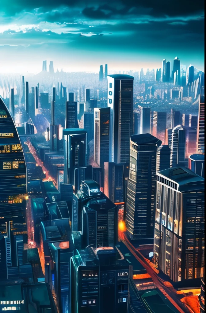 futuristic city with a massive tower and a massive bridge, big and structured valhalla city, ancient sci - fi city, in fantasy sci - fi city, aerial view of a cyberpunk city, sci - fi city, sci fi city, huge futuristic temple city, dark futuristic city, dystopian cyberpunk city, futuristic dystopian city, science - fiction matte painting