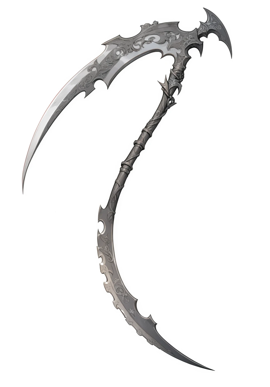 ((masterpiece)),(((best quality))), black scythe, scythe, powerful, ancient