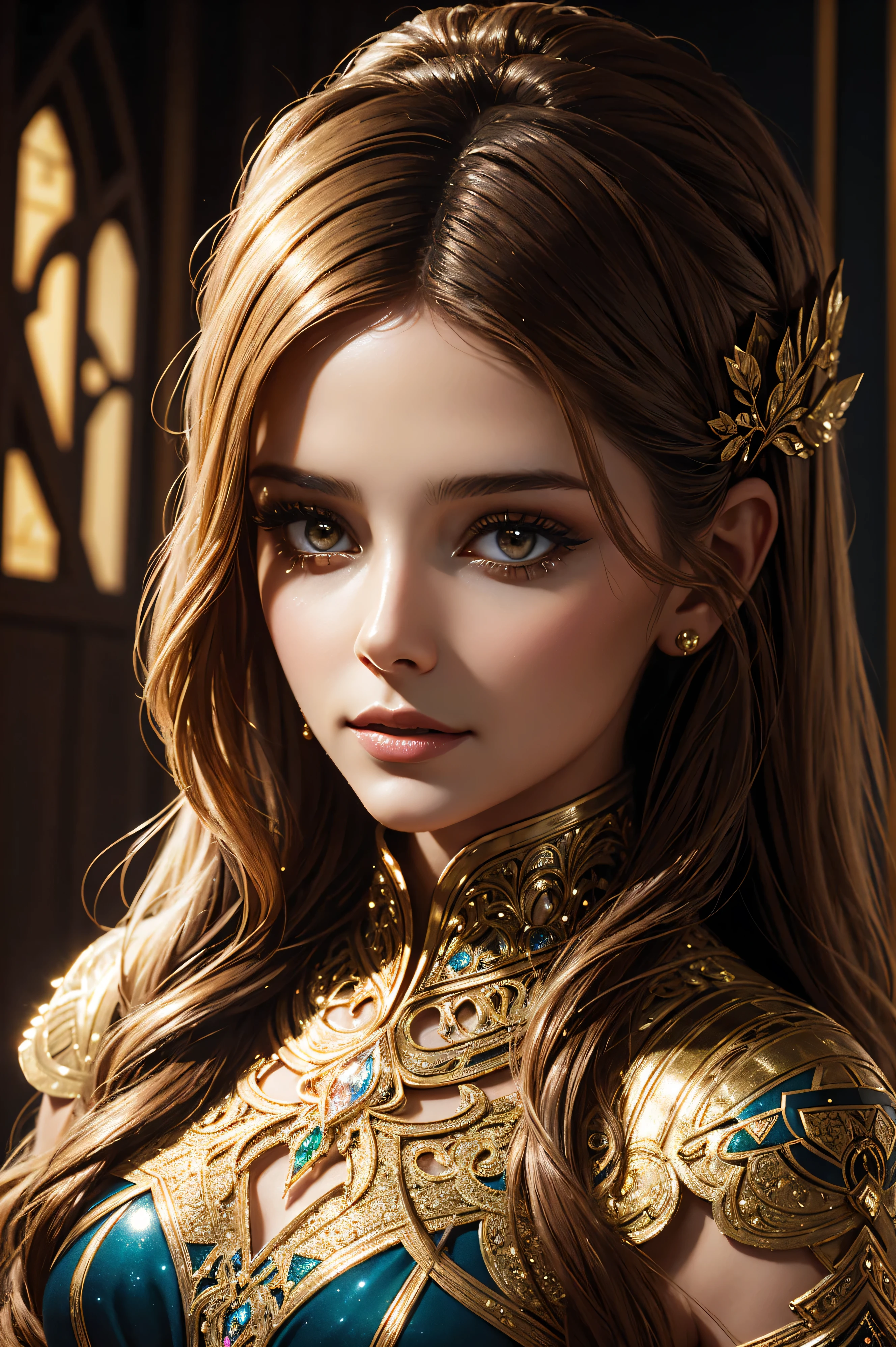 portrait Emma Watson, wearing sexy bee costume, against the background of a beehive, 6 0 3 0 s, curly hair, intricate, elegant, highly detailed, digital painting, artstation, concept art, smooth, sharp focus, illustration, art by thomas kindkade, charlie bowater, artgerm, greg rutkowski, alphonse mucha and alexandra fomina, 36k, glittering, shining