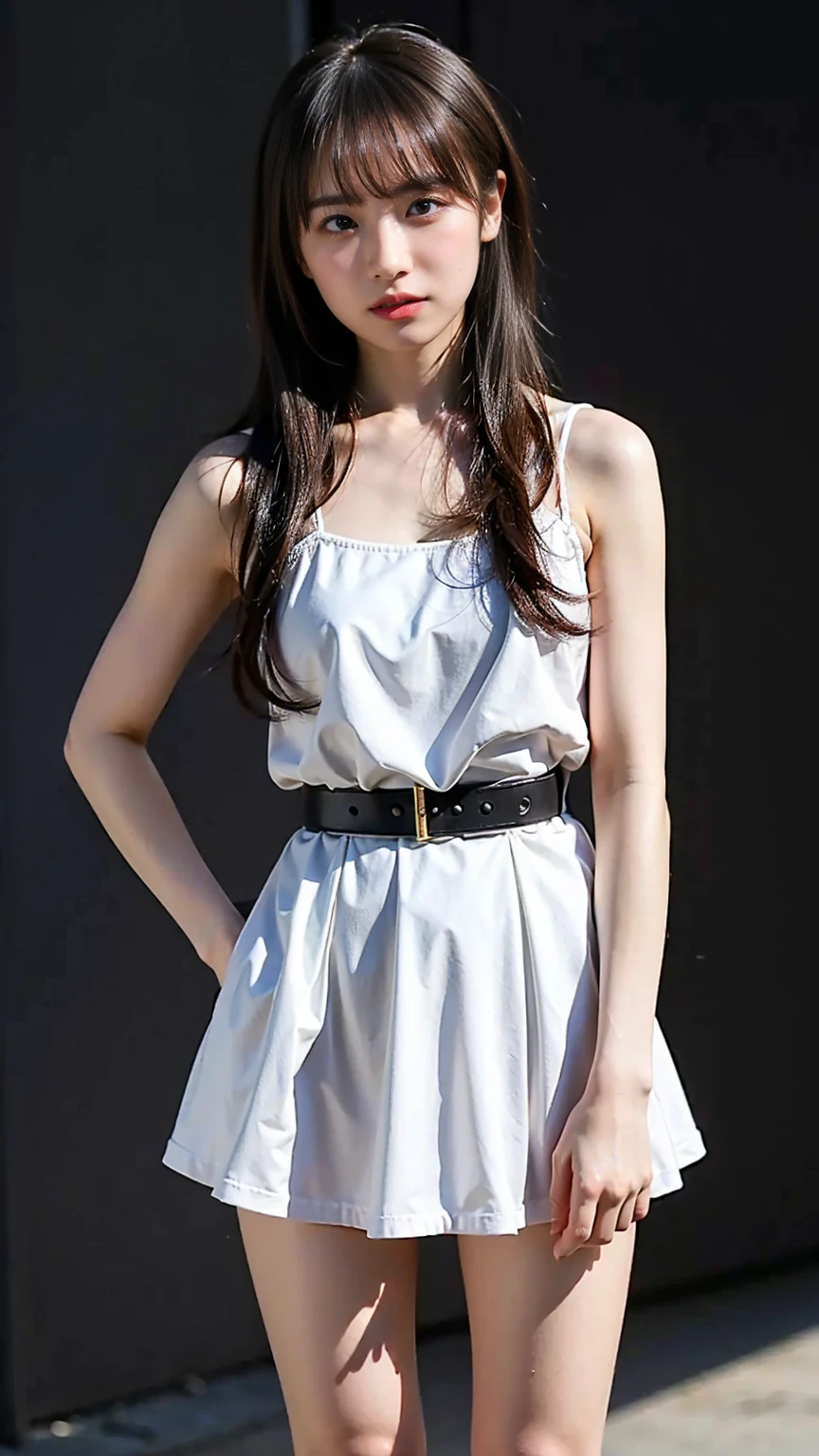(Small Tits), (18-year-old), (very small head), dawn, sunlight, (Perfect body:1.1), (8K), (Very delicate and beautiful), (Highest quality:1.0), (Realistic), Realistic Shadows, (High resolution:1.0), Detailed skin, Very detailed, the body is slim, (Beautiful Hair, Real Hair, Thinning hair), blush, Realistic, Realistic Face, Realistic eyes, Small eyes, smile, (eyeliner), (mascara), (eye shadow), whole body、Open leg pose、Nipples、naked、Thick pubic hair、ponytail、background（white）