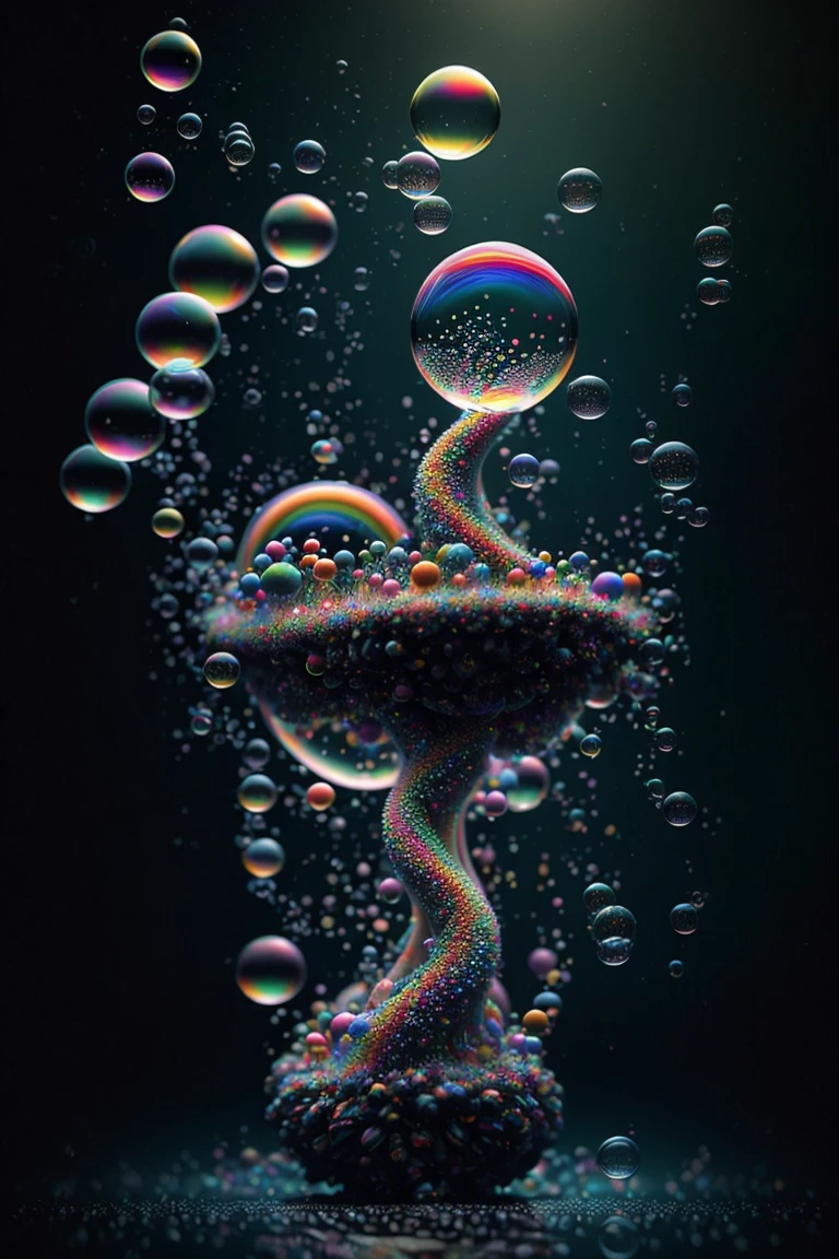 A close up of beautiful bubbles floating on top of each other, LSD, DMT imagery. octane render, psychedelic droplets of water, abstract liquid, and intricate rainbow art. octane render, black 3d fluid simulation,  ethereal bubbles, swirling liquids, and highly detailed, octane render, reflective rainbow bubbles, twisted colors inside of glass spheres, Psilocybin Dream inside an amazing image of light emerging from colors in a shimmering glass morphing out of colors, bright neon and fluorescent colors,very bright, vibrant colors, perfectly formed and symmetrical reflective bubbles and spheres, attention to detail with these beautiful bubbles and spheres, Extreme Hallucinations in a gorgeous piece of  psychedelic digital artwork, Stunning, pixel art, tripped out colors, 4d mandelbulb psychedelics, glass like psychedelic landscape, intricate rainbow environment, psychedelic underwater brightness and glow with neon colors, glowing colors twist inside of translucent glass spheres and bubbles with light and color reflecting off of both in bright fluorescent colors, psychedelic trip, fluorescent and neon aesthetic, psychedelic vibrant colors, bright psychedelic paint splattered backgrounds,swirling spirals and vortex, bright vibrant colors popping out from 3d glass spheres, Rotational Symmetry, Pixel Assets, Portrait photography, Surrealism, Photorealistic, Hyperdetailed, Glass Morphism, Digital Art, Sparkle, Optical Illusion, Glowing Light, Reflective Light, Overexposure, Backlighting, Depth Of Field, Spheres and bubbles show perfect Symmetry, UHD, High Details, High Quality, Super Detailed, Full Focus, Awe inspiring, Shockingly unique wallpaper art, Breathtaking, Indescribably Beautiful, Heaven sent images, Best Quality, Award Winning, MasterpieceA close up of beautiful bubbles floating on top of each other, LSD, DMT imagery. octane render, psychedelic droplets of water, abstract liquid, and intricate rainbow art. octane render, black 3d fluid simulation,  ethereal bubbl