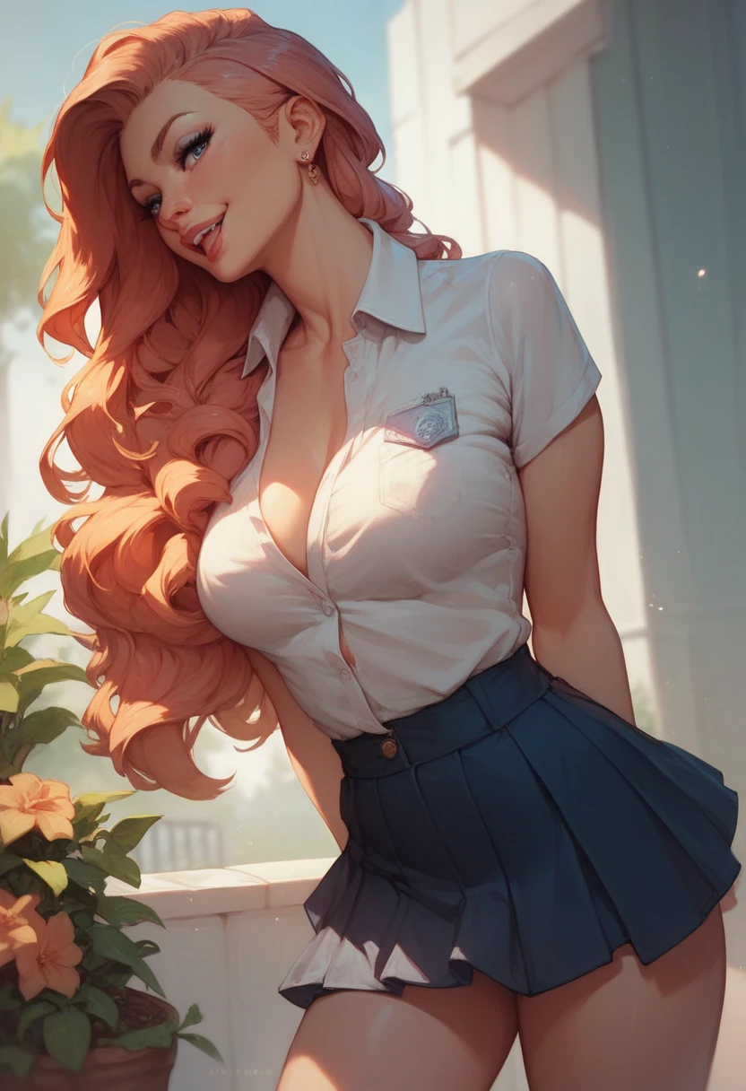 ((masterpiece)), (realistic: 1.35), best quality, (8k, best quality, masterpiece: 1.2), a girl, , sexy young woman, 15 ysolo)), ultra-detailed, illustration, back, she's on her back, she's wearing a short plaid college skirt, no bra, cropped transparent white, wet outfit, smiling, gorgeous face, slim waist, beautiful hair detailed,, Best quality, masterpiece, ultra-detailed high res, (photo-realistic:  1.4), Full body, long red hair, wet hair, emerald green eyes, shapely thick thighs, big ass Perfect, (high quality), (realism), 8k, sexy young, sexy realistic, Best image quality, masterpiece, super high resolution, (fidelity: 1.4), realistic rain, city, simple background, detailed materials, beautiful highlights, beautiful shadows, volumetric lighting, subsurface scattering, good proportions,