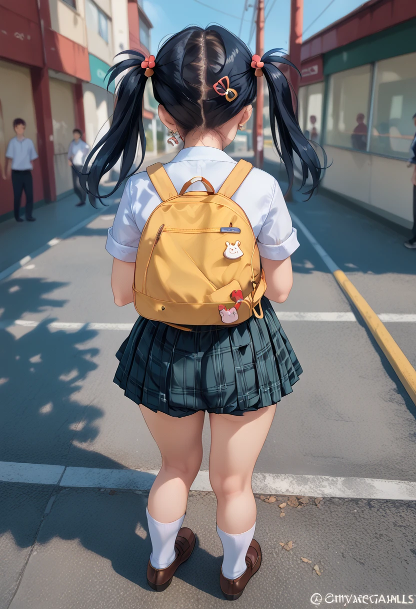 ,   Japanese high school girls , black hair, Twin Tails ,hairpin, By train , perfect body,easy-going face, white shirt blouse , sweated,  plaid skirt ,trouble,(Grab your ass),  Twin Tails , 、Crazy behavior,  anatomically accurate , Japanese sound effects, Grab her butt 、 expand her vagina ,  dog style ,  busy trains, A large number of people々, ing,  Disgust,  anatomically accurate な詳細の描写, I can't move due to crowds ,  one scene, Cramp,   above S,  school bag that can be held in one's mouth,perfect ass,  traces of large amounts of pubic fluid , One Cut,  Cute beautiful girl looking down from above ,  there are men all around me, standing with different breasts 