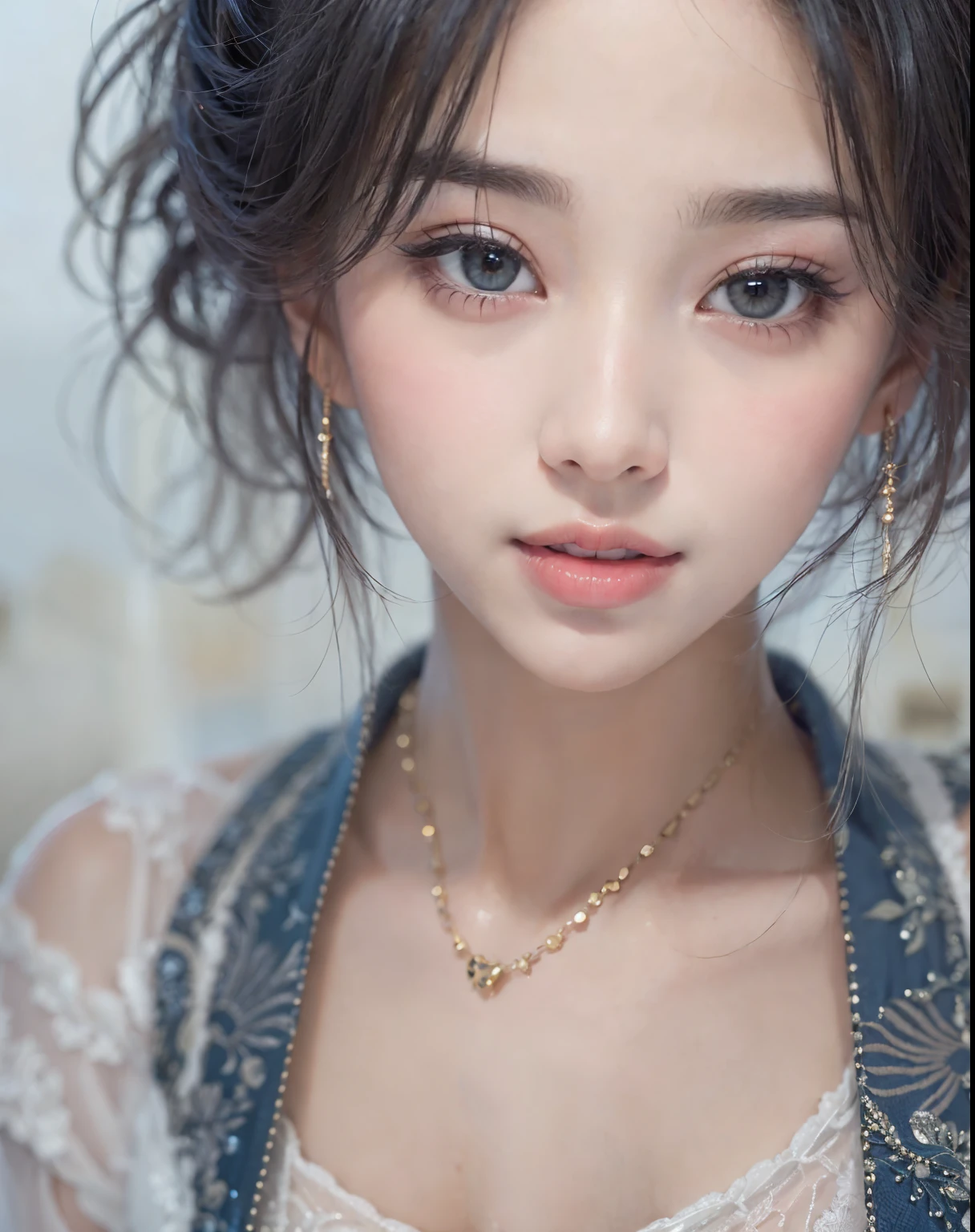 ((Best Quality)), ((Masterpiece)), (Detail: 1.4), 3D, Beautiful Cyberpunk Female Image, HDR (High Dynamic Range), Ray Tracing, NVIDIA RTX, Super Resolution, Unreal 5, Subsurface Scattering, PBR Texture, Post-Processing, Anisotropic Filtering, Depth of Field, Maximum Sharpness and Sharpness, Multi-layer Texture, Albedo and Highlight Mapping, Surface Coloring, Mitsu-Accurate Simulation of Material Interactions, Perfect Proportions, Octane Rendering, Two-color Light, Large Aperture, Low ISO, white balance, regular three-point, 8K RAW, beautiful bright pupils, off-the-shoulder clothes, fine pupils, delicate face and eyes, long eyelashes, blush, delicate and fluffy hair, pink lips, pure, cute, sweet girl, artistic sense, casual wear, high-end sense