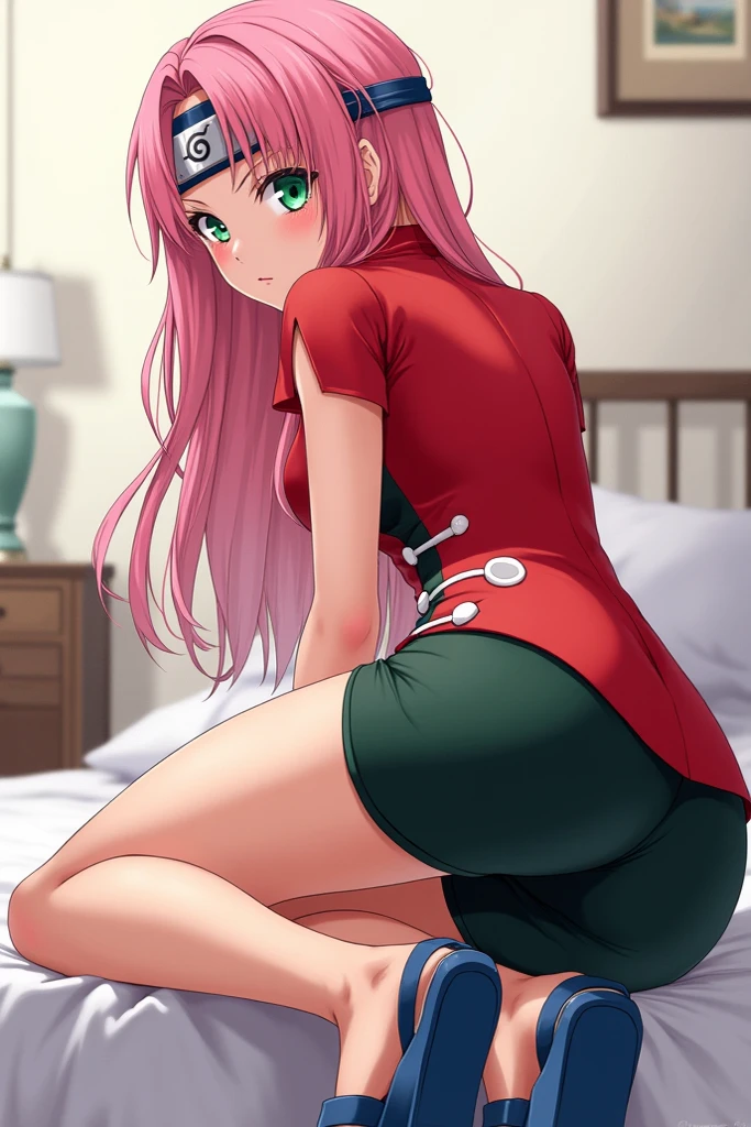 Girl, smile, red lips, big nose, big tits, big , long hair, red hair colors, fair skin, big ass, big butt, sexy girl, sexy body, big body, white  clothes colors, black underwear colors, sexy pose girl, ass pose, butt pose, show ass, show butt, ass focus, butt focus, sexy ass, sexy butt, beautiful girl, realistic pose, in bedroom pose, gaze looking at the camera, uzumaki_kushina, large_breasts, standing, solo, kushina_green_dress, masterpiece, best quality, detailed face, detailed eyes, highres, smile, (masterpiece:1.4, best quality:1.2), (Highres), (Detailed Illustration), Ultra-Detailed, konohagakure, uzumaki_kushina, kushina_green_dress, standing straight, uzumaki_kushina, large_breasts, standing, solo, kushina_green_dress, masterpiece, best quality, detailed face, detailed eyes, highres, smile, (masterpiece:1.4, best quality:1.2), (Highres), (Detailed Illustration), Ultra-Detailed, konohagakure, uzumaki_kushina, kushina_green_dress, standing straight,
