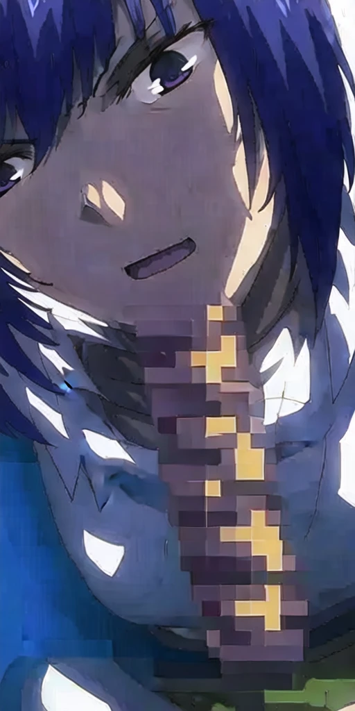 (score_9,score_8_up,score_7_up,score_6_up,score_5_up,score_4_up, source_anime), 8k, best quality, best lighting, BREAK, 1boy, 17 yo, toned, blue hair, orange eyes, male face, male eyes, male focus, yomogi asanaka, hairclips, hair ornaments, completely naked, big penis, erect, big testicles, urethral masturbation with his hairpin, half eyes, clenched teeth, blush, from above