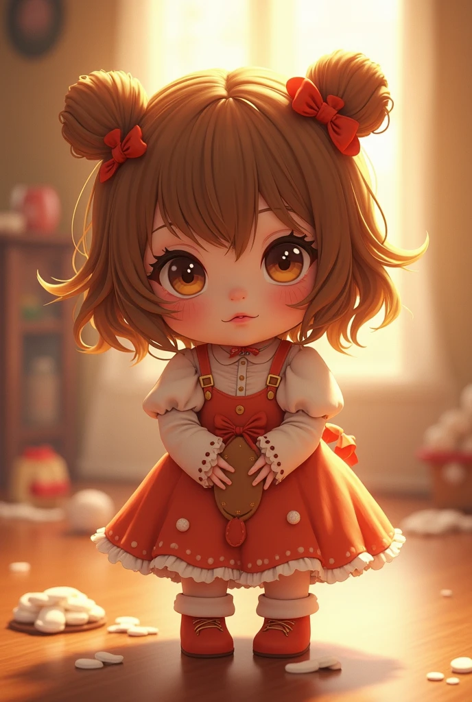 Cute chibi cat dancing