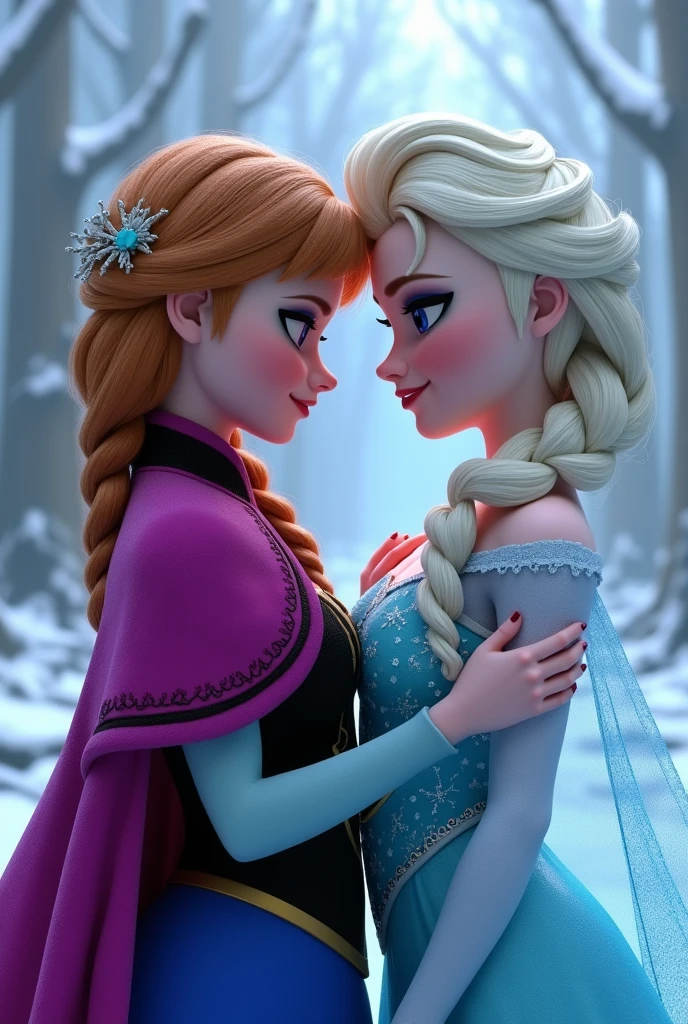 Anna And Elsa In Frozen Massive Boobs And Cleavage SeaArt AI
