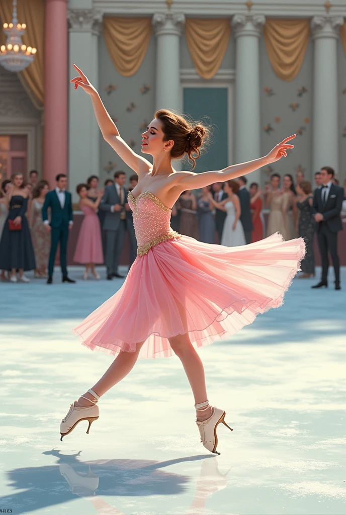 1girl, (solo), dance, a tiny ballet dancer performing a graceful dance pose, open arms, wide shot, highly realistic ray tracing, true light reflection, 8k, masterpiece, (by wlop:0.2), epic, (solo), hyper-realistic, ultra-detailed, photorealistic, physically-based rendering, professional, vivid colors, studio lighting, masterpiece, best quality, amazing quality, very aesthetic, absurdres