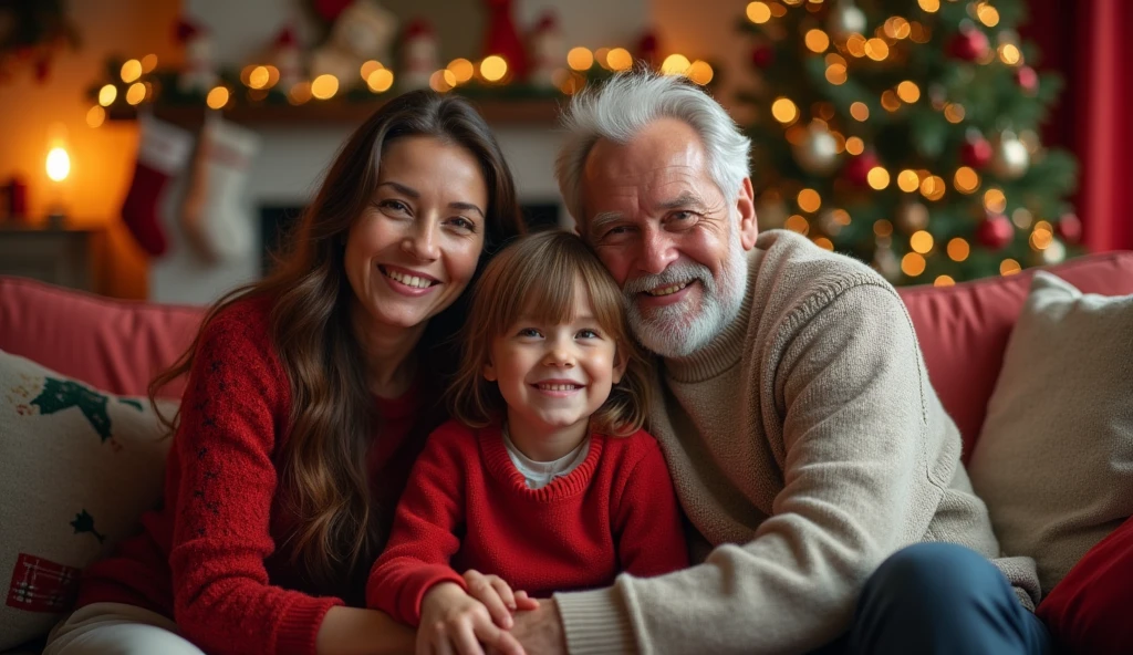 Portrait of a father with family