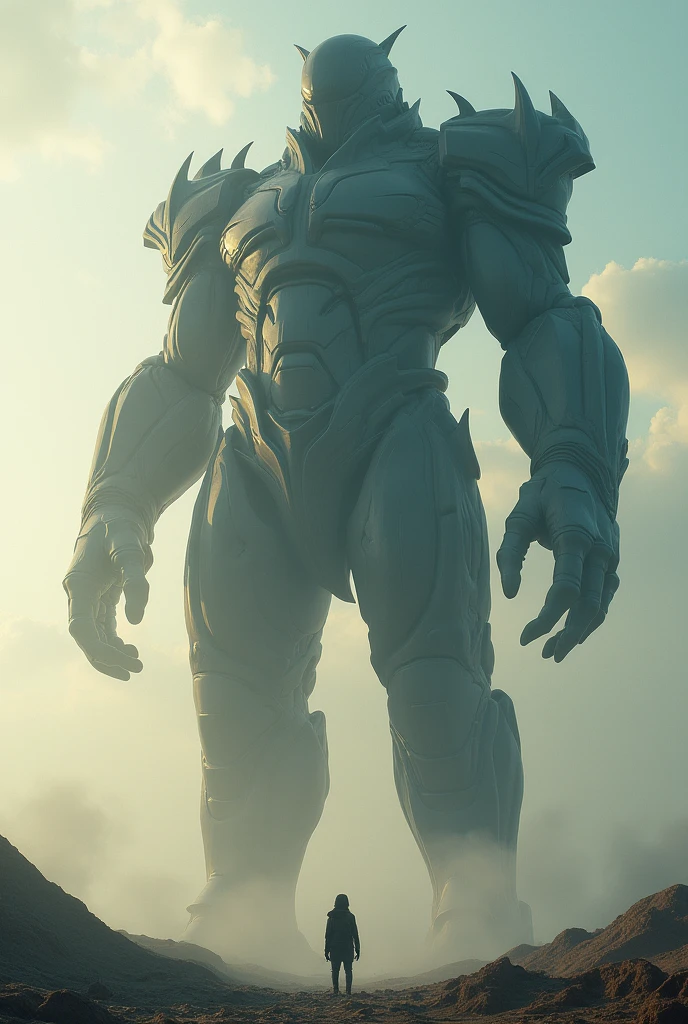 monster Stone Golem angular body body made of stone Remains The sun is shining