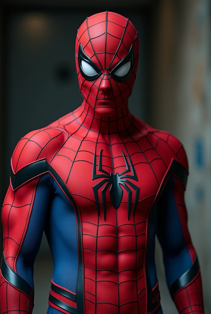 A highschool boy, forced to wear a latex spiderman suit, crying, being suffucated