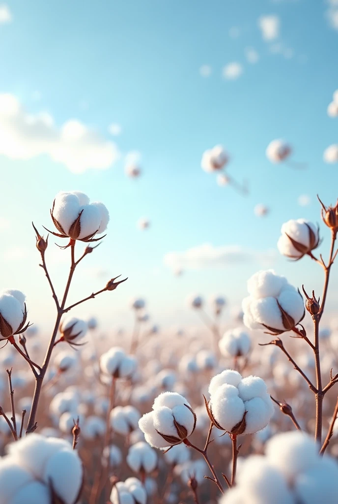 clean cotton field