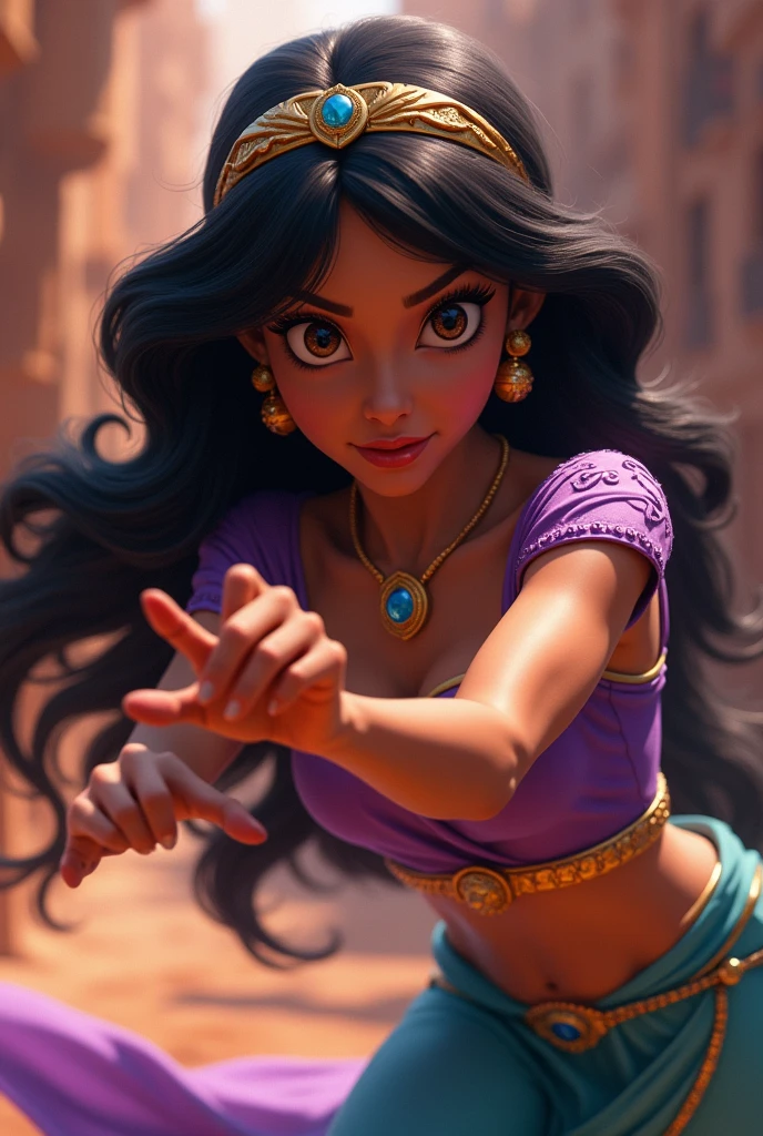 Princess jasmine naked and masturbating with a dildo