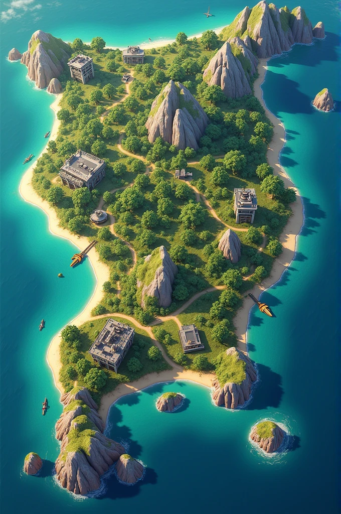 Image of the Bermuda map from Free Fire 