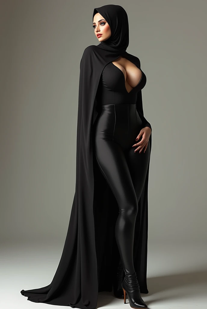 (A beautiful black woman with her breasts covered in a viscous black liquid that runs down her body), some thin and translucent tulle fabrics in black color are flying around the woman, she has long black hair that is tied and wet, her body and face is wet, barefoot, large bulky and pointed breasts, posing for the camera, standing on the dirt floor in a dark and gloomy forest, full moon night, moonlight, lots of fog in the background, photo with better quality, a masterpiece, sensuality and elegance, HD, photograph taken by Sony R7 camera with 50mm Full frame lenses, f1.2 aperture, fantasy style