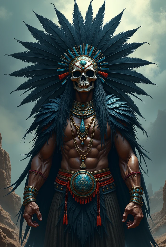 Front-Side, centered potrait, red indian chief, angry, big feather hat, black and white drawing. Clear background, simple skull face, fit to image
