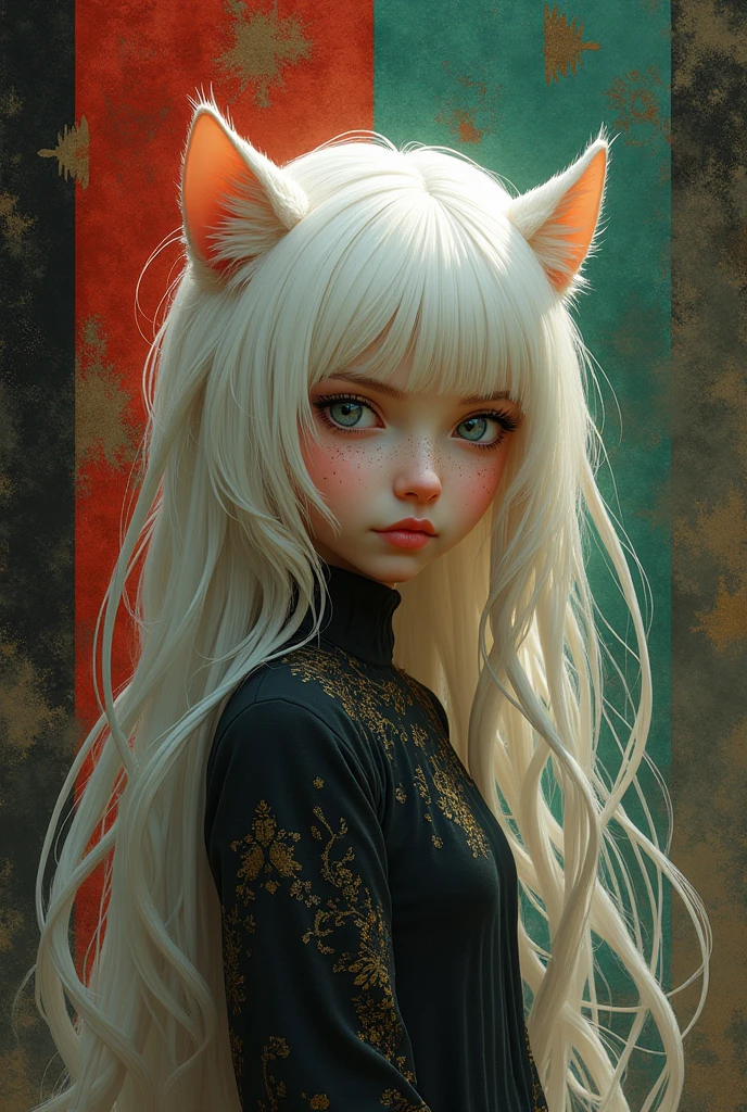 <lora:murata_range-lora:0.8> * (cat:1.2) girl, soft fur, fog and mist, blonde, green eyes