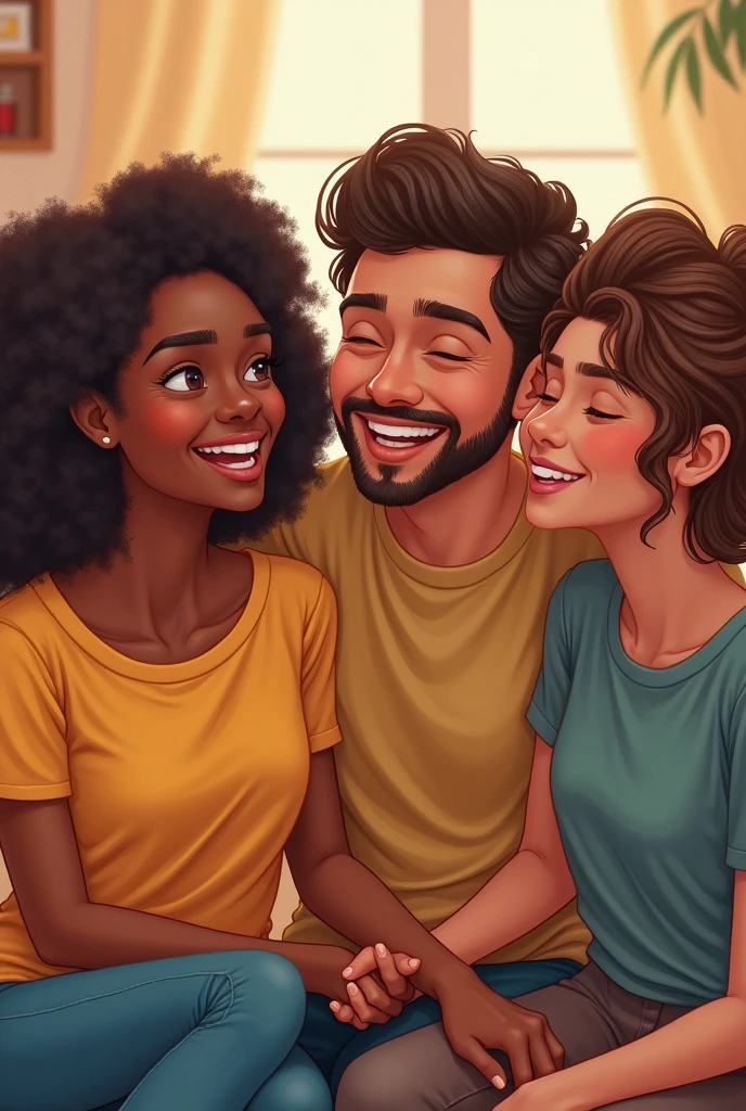 A picture of three friends
