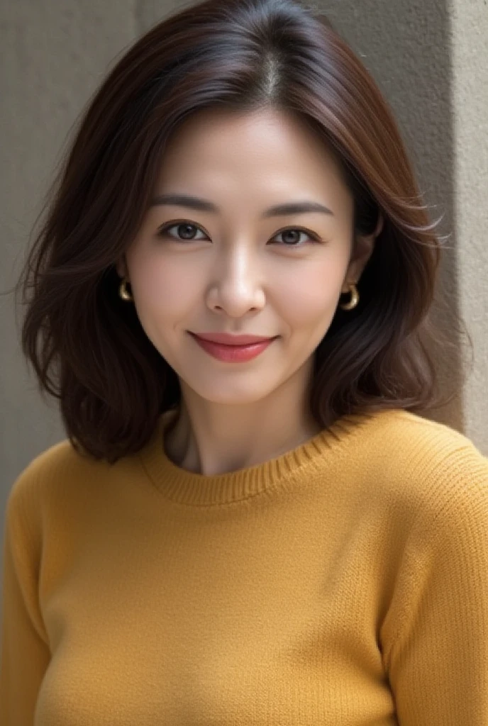 (highest quality、Tabletop、8k、Best image quality)、38-year-old mature woman、(Upper body photo:1.1)、(Knitted dress、Casual and elegant clothing colors、Elegant and precise attire、Elegant colored cardigan、A tight skirt in an elegant color)、Standing in the living room of the most luxurious apartment、See you in the living room、(The most natural and practical furniture arrangement:1.1)、Perfect Anatomy、Beautiful natural makeup、A gentle smile looks at me、Short black hair、Graceful posture、Very bright and clean、Blurred Background、D cup breasts