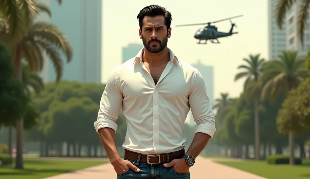 Generate salman khan image, realistic, in mountains and tigers