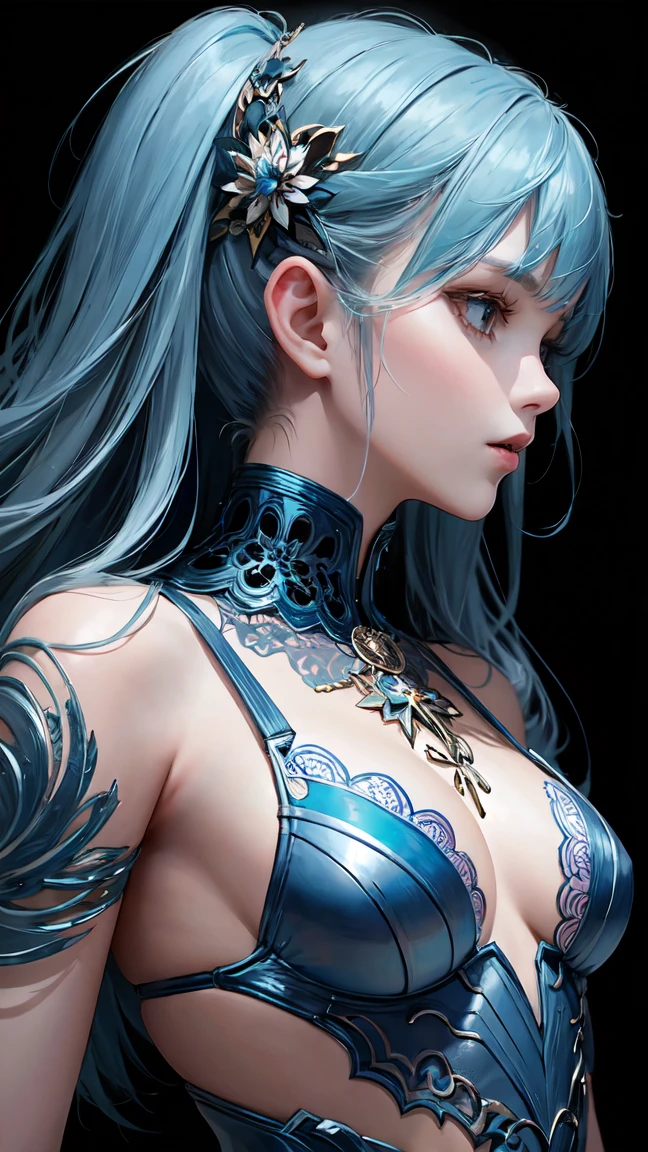(monster girl), delicate, beautiful, elemental, ethereal, pure, mystical, wild, intricate, surreal