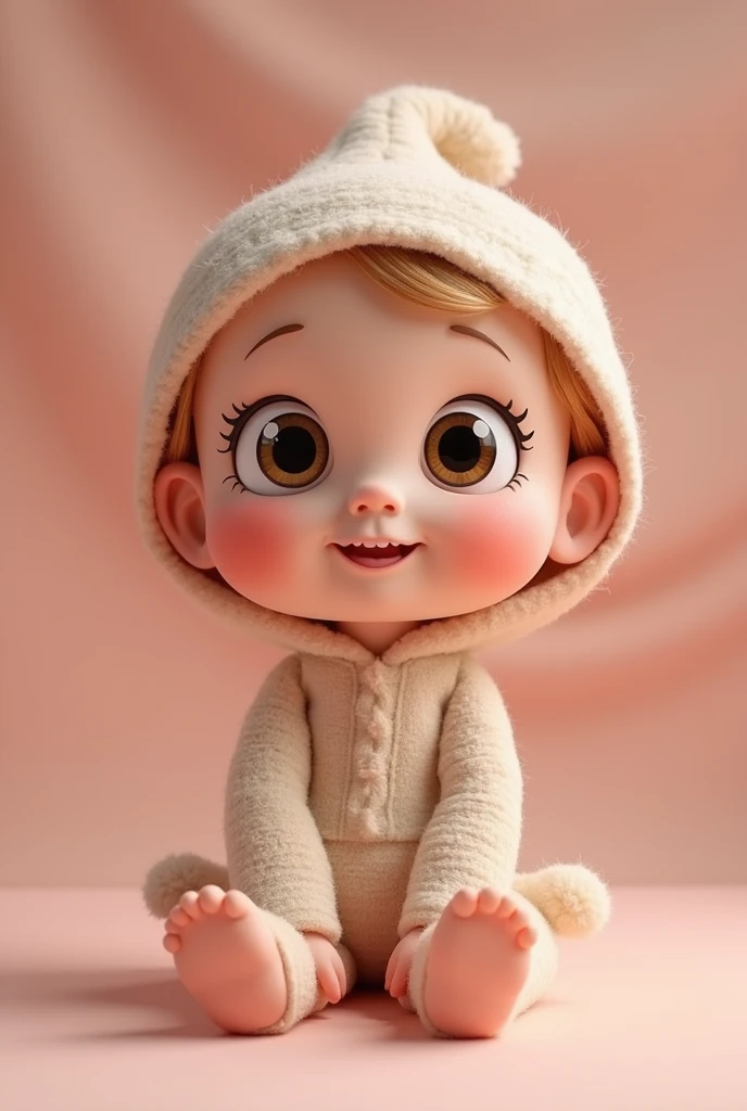 kratos with a cute shy smile and in pink outfit.