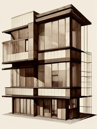 An assembly drawing SteampunkSchematics of a brutalist house with windows, construction lines, dimensions, ultra detailed, Hyperrealistic, sharp focus,