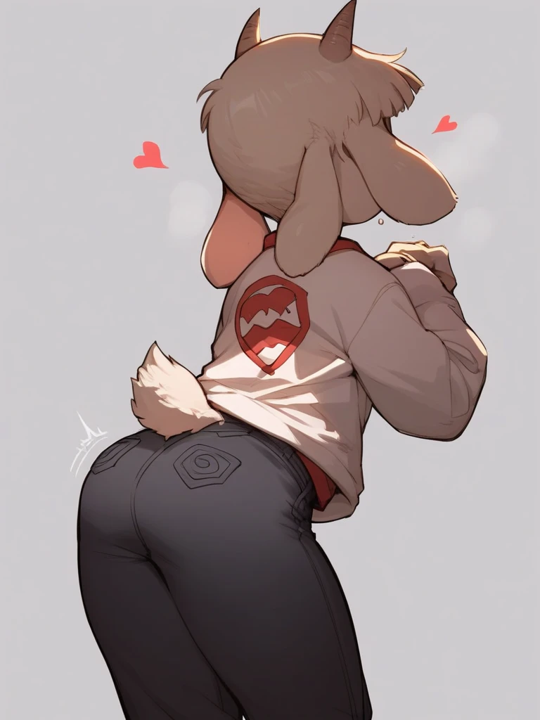 Bunny boy wearing glasses briefs erection outline long sleeve shirt