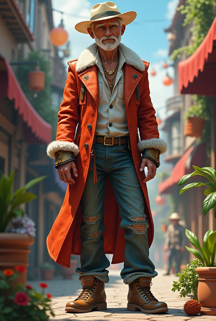 Sun Wukong suit style，Arrogant expression，Unruly，Model figure，Anthropomorphic handsome guy，Three View，Full body character design，High contrast，Trendy urban background，Warm colors，Wide-angle lens，Front light，Dynamic poses，confidence，charm。