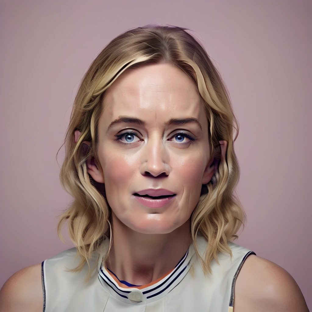 EmilyBlunt, art by Carl Kleiner, photograph, Unnatural Woman, shallow depth of field, Relaxed, Sony A7, telephoto lens,  aucking cock