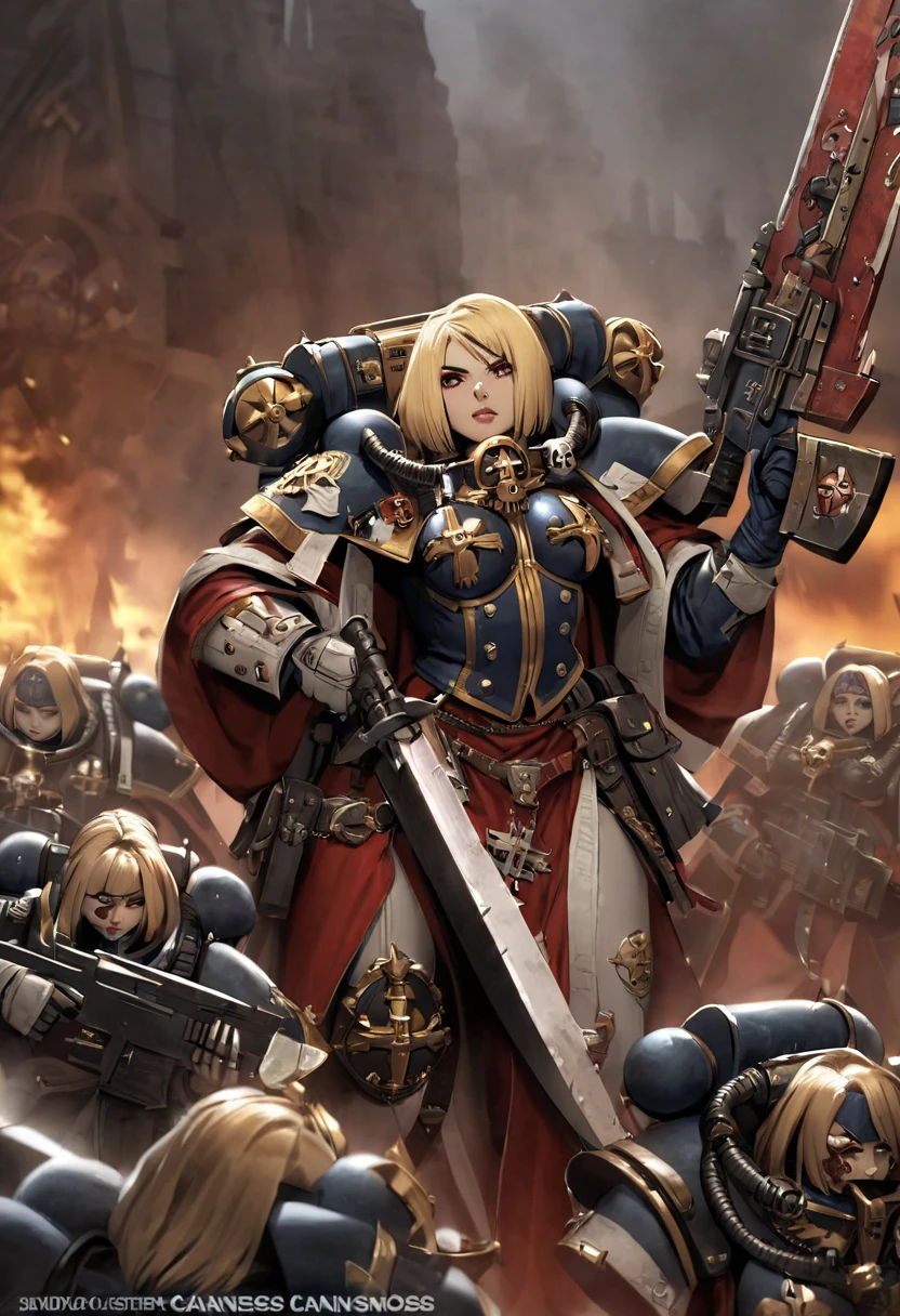 Warhammer 40k sisters of battle Canoness holding a Blessed Blade